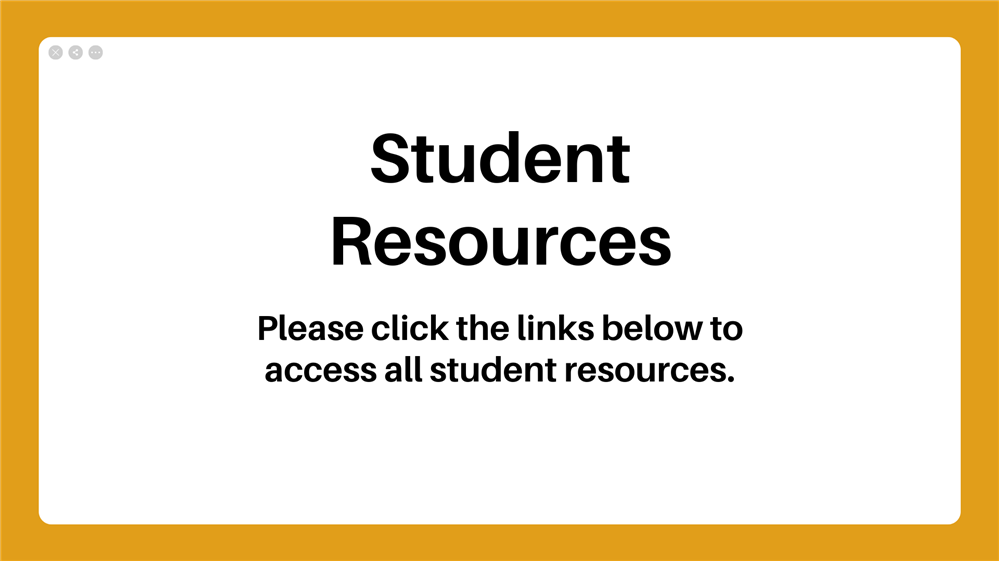 Student Resources